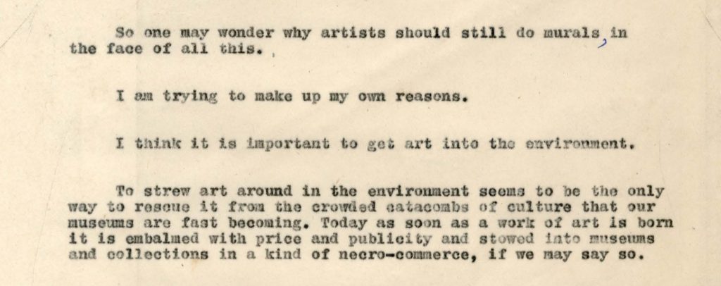 Excerpt from Some Notes on Mural, 1972, Courtesy of K. G. Subramanyan Archive, Asia Art Archive Collections