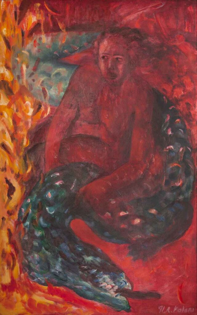 Tell Your Children Ganga Burns, Nalini Malani, Oil on canvas, MAC.00621